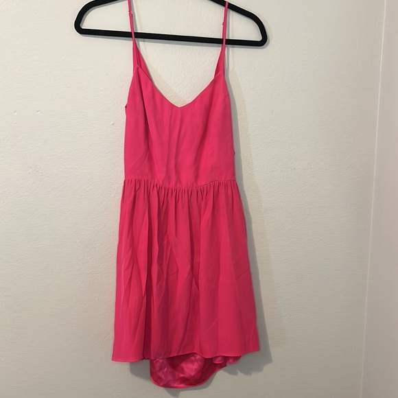 Parker Elana Silk Mini Dress Pink Small NWOT - Picture 9 of 12